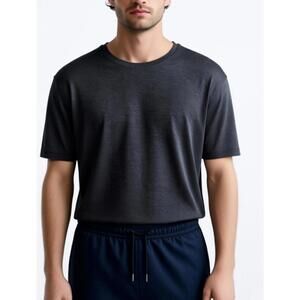 Men's Legend Inspired athletic Shirt Gray stretch Sz L